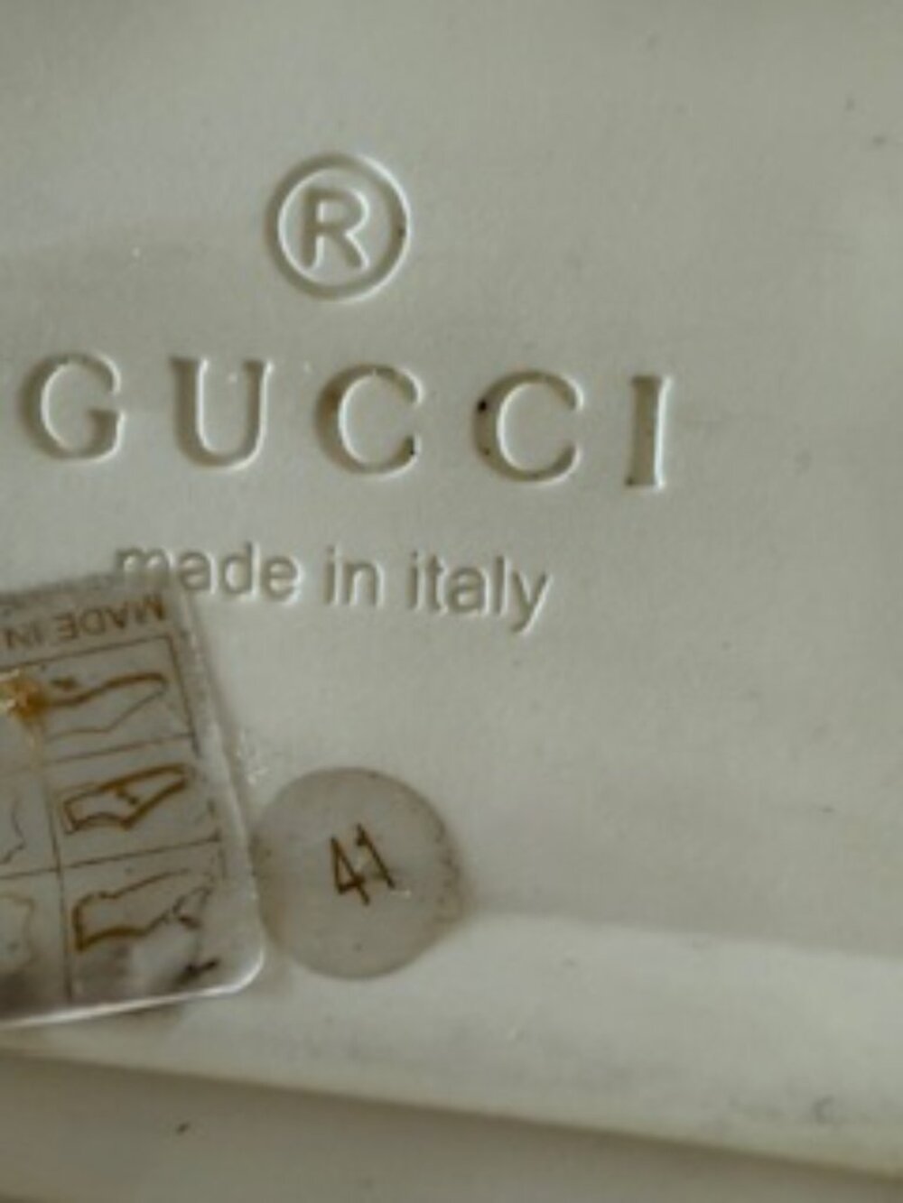 Gucci Brown Shearling Logo Slide Sandals - Picture 3 of 4